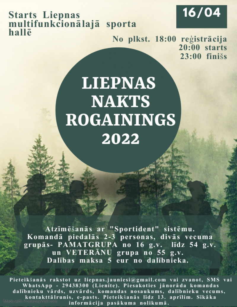 LIEPNAS NAKTS ROGAININGS - IESPĒJA AKTĪVI PAVADĪT BRĪVDIENAS!